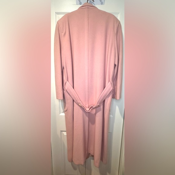 Breckenridge 100% Vintage Wool Coat Union Made Blush Pink Long Overcoat Size 12 - Picture 2 of 12